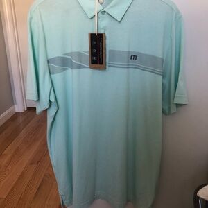 Travis Mathew Polo Shirt-turquoise